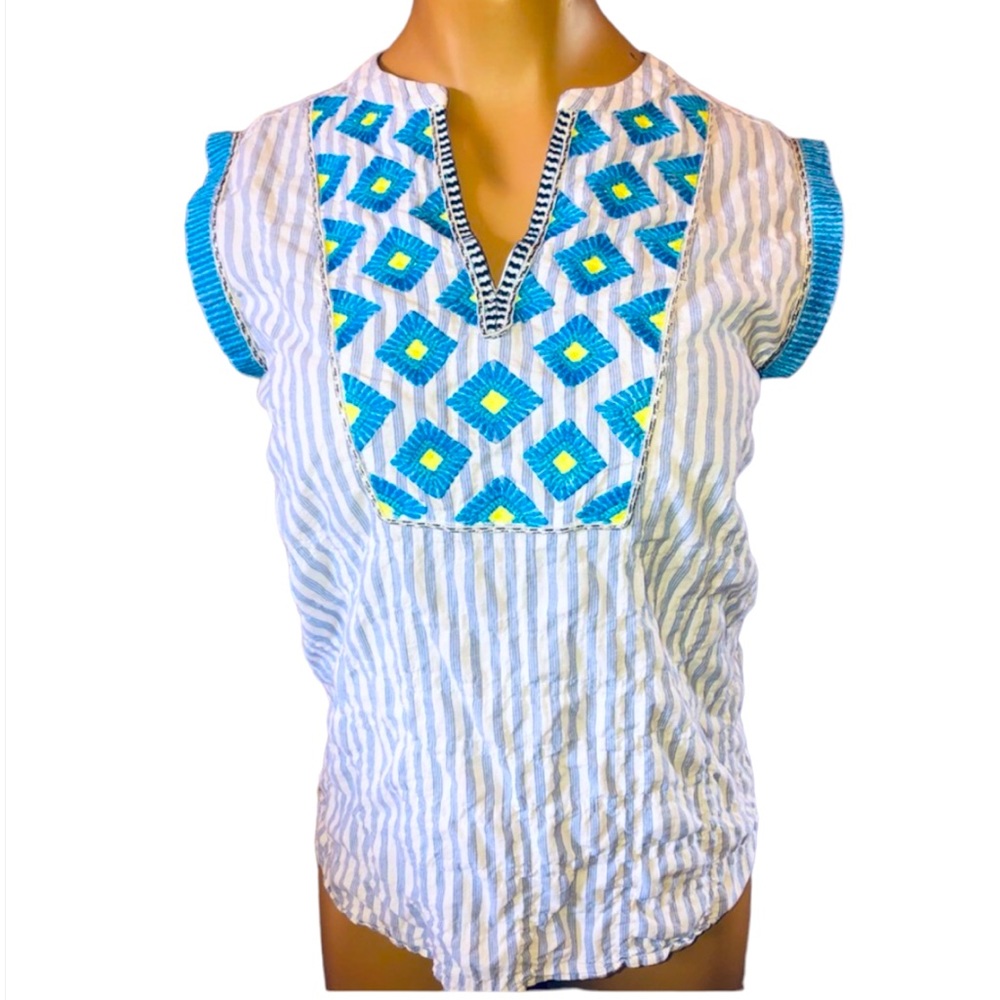 J Crew Embroidered Top